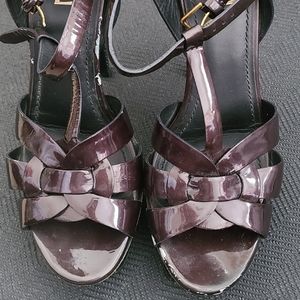 COPY - YSL Black Patent Leather Platform Sandals
